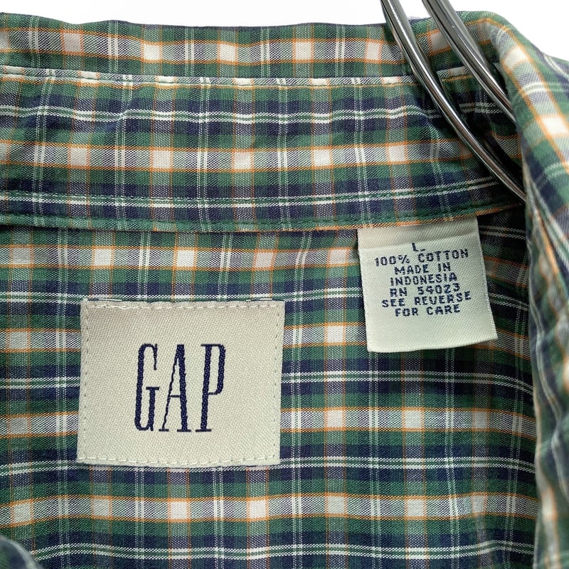90s OLD GAP L/S cotton BD check shirt | 無無 90s OLD GAP L/S cotton BD check shirt | 無無