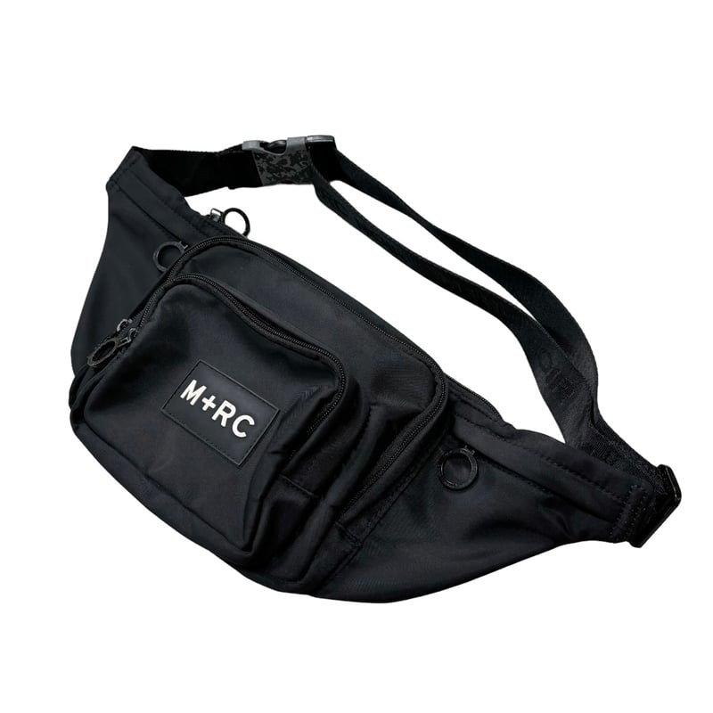 M + RC NOIR black nylon logo shoulder bag | 無無