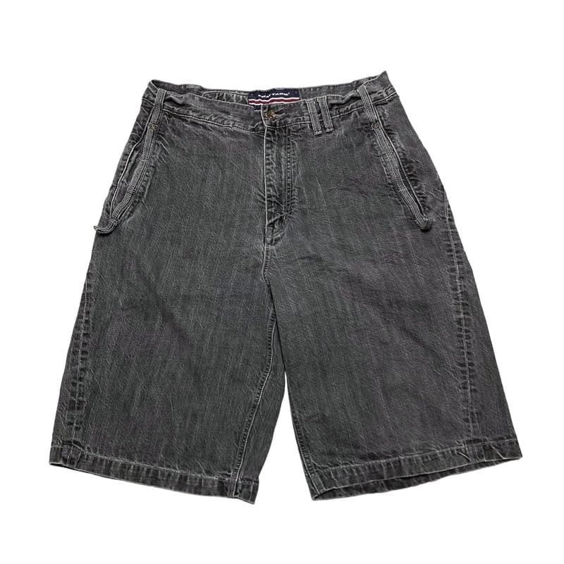 90-00s PHAT FARM black denim half pants | 無無