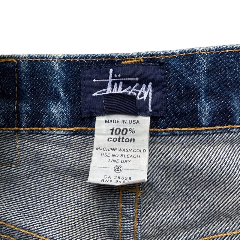 90s usa製 old stussy cargo denim pants 90s Vintage Stussy Heavy Soft Rare Retro Jeans Pants