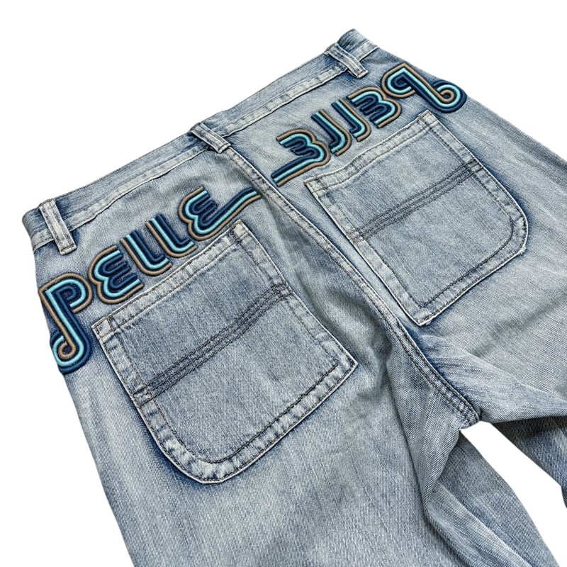 90-00s pelle pelle back embroidered design deni