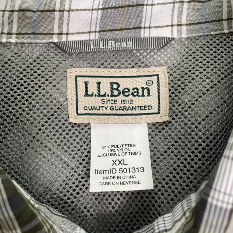 L.L.Bean L/S check design fishing shirt | 無無
