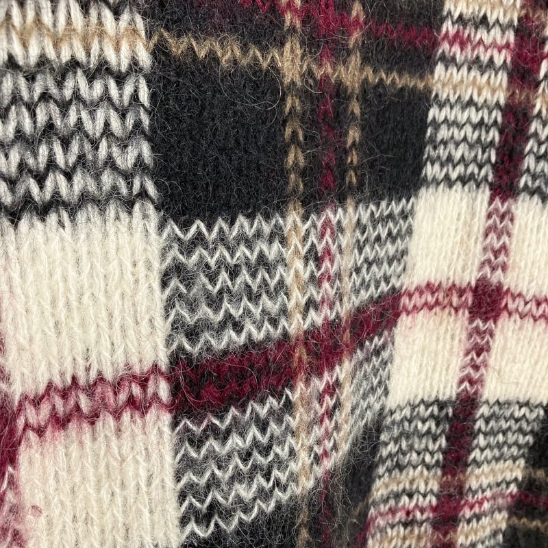 90s PAUL HARRIS DESIGN Mohair/Acrylic check kni 90s PAUL HARRIS DESIGN Mohair/Acrylic check kni