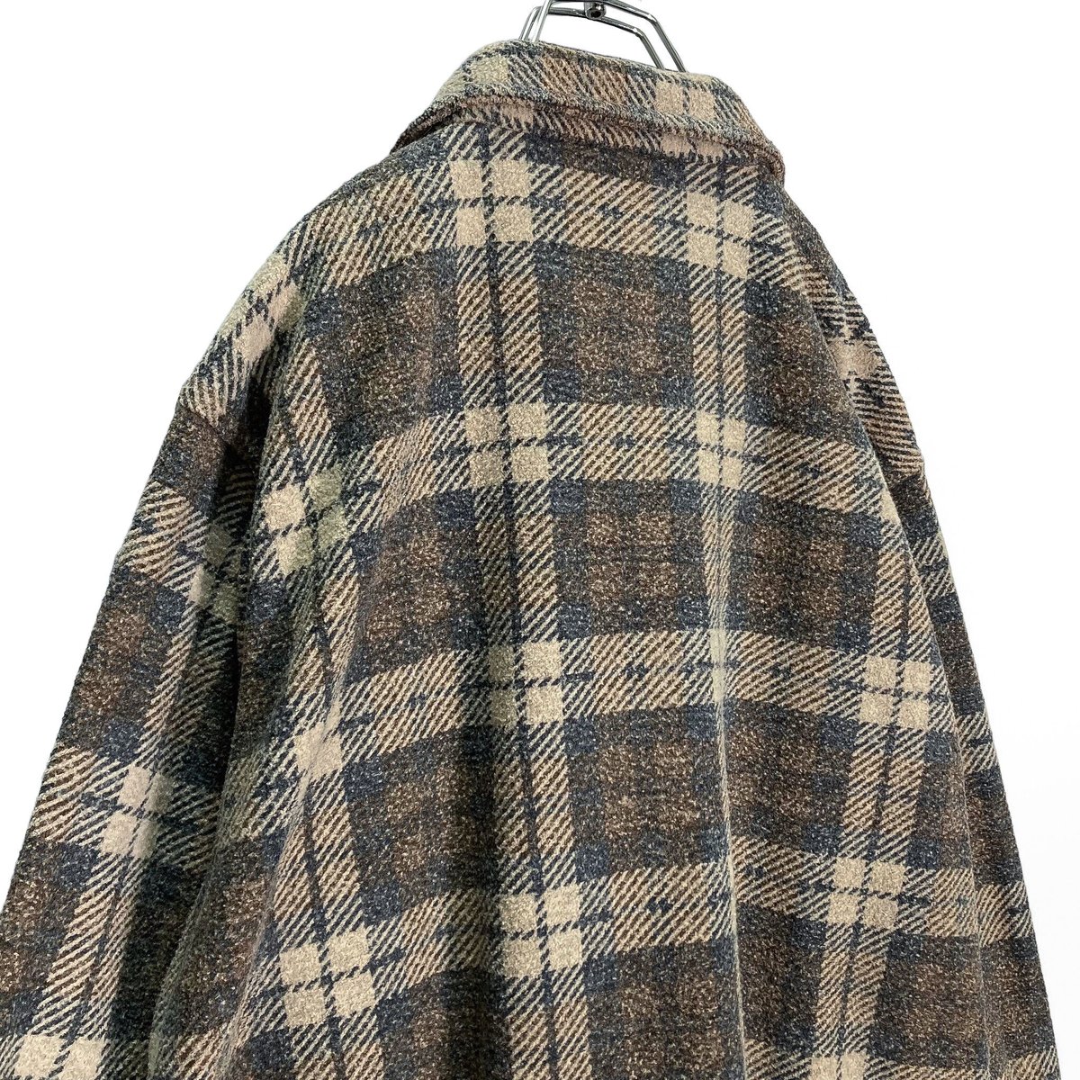 90s ST.JOHN'S BAY L/S half zip check nel shirt 90s ST.JOHN'S BAY L/S half zip check nel shirt