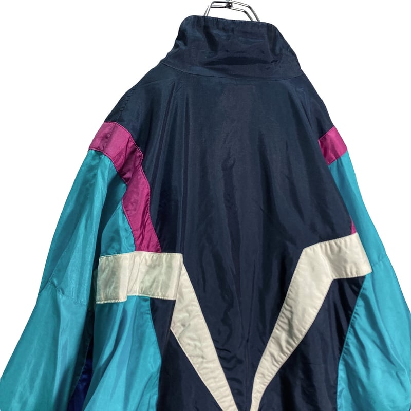 80s adidas zip-up multicolored nylon jacket | 無無 80s adidas zip-up multicolored nylon jacket | 無無