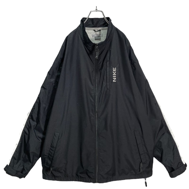 NIKE 90-00s embroidered black nylon jacket | 無無