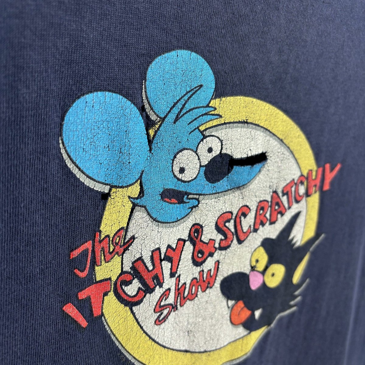 THE Simpsons 00s イッチー&スクラッチー シンプソンズ アニメT Vintage 90's【MILLER】
