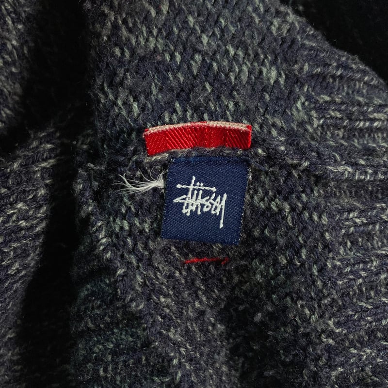 OLD STUSSY 90s zip-up drivers knit sweater | 無無 OLD STUSSY 90s zip-up drivers knit sweater | 無無