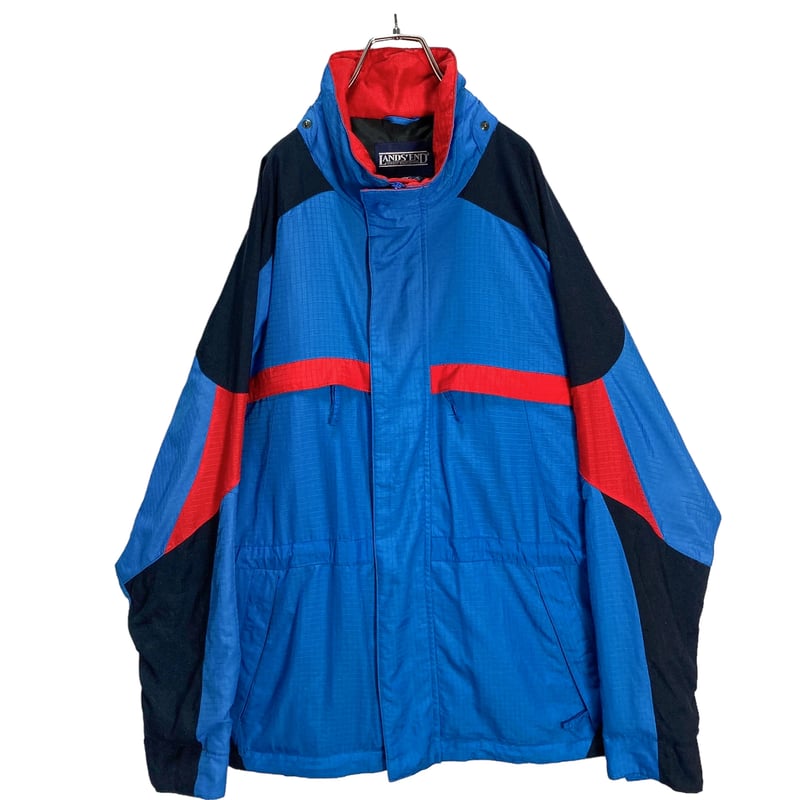 90s LANDS' END multicolored zip-up nylon jacket 90s LANDS' END multicolored zip-up nylon jacket