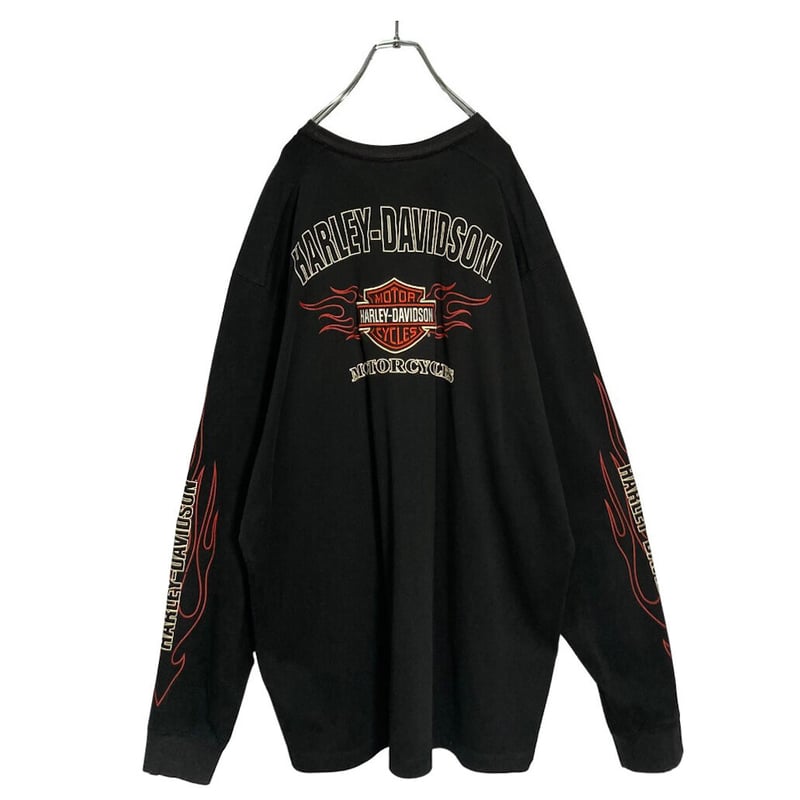 HARLEY-DAVIDSON 90s L/S embroidered T-SHIRT | 無無