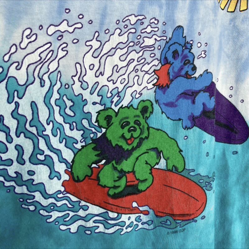 1998s Grateful Dead S/S Tie Dye Surf Bear Tee | 無無