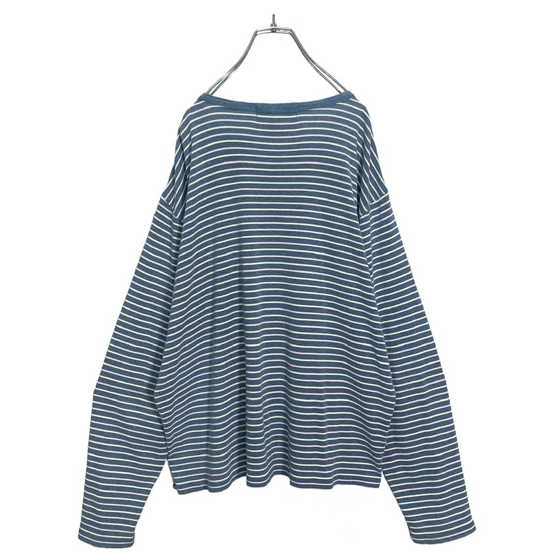 90s BANANA REPUBLIC L/S multicolored border Tee