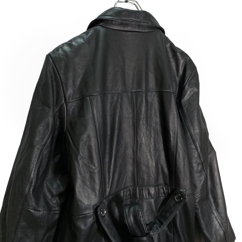 JACQUELINE FERRAR リアルレザーロングコート 1988〜90's Vintage Jacqueline Ferrar Green Color PigSkin