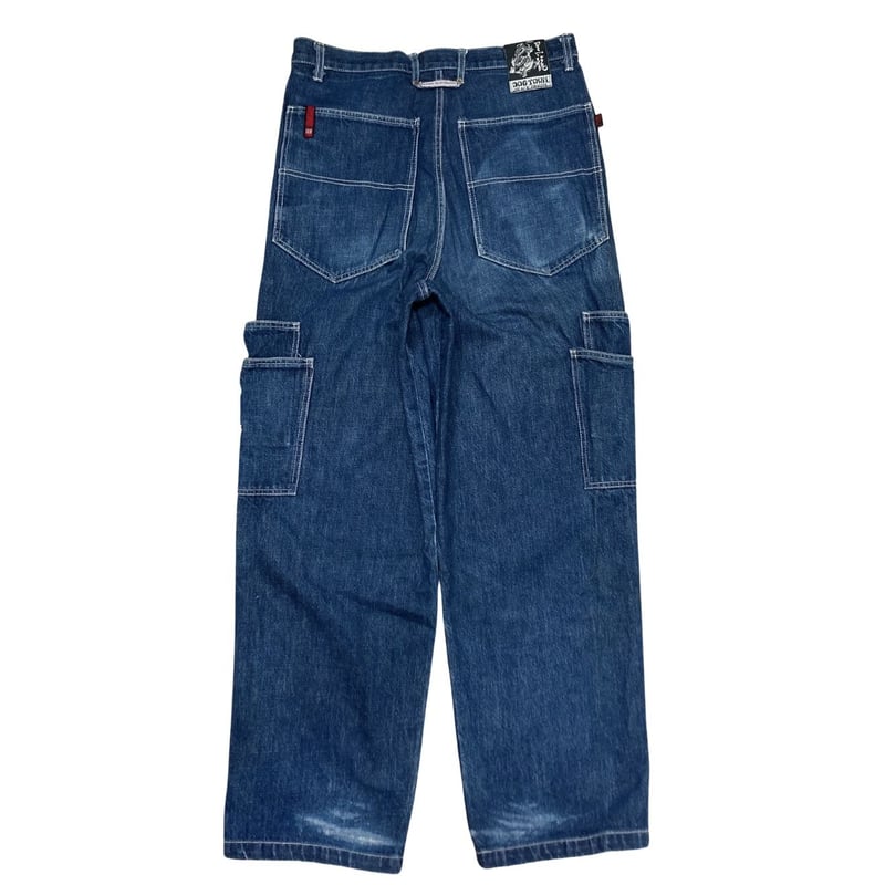 90-00s DOG TOWN design cargo denim buggy pants