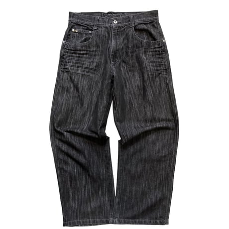 90-00s SOUTHPOLE design black denim pants