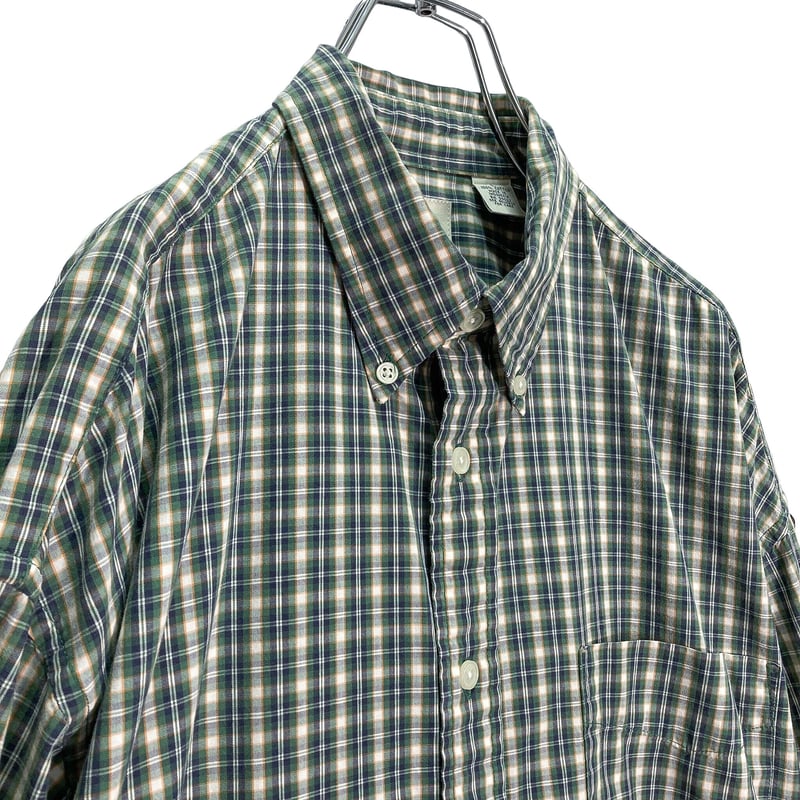 90s OLD GAP L/S cotton BD check shirt | 無無