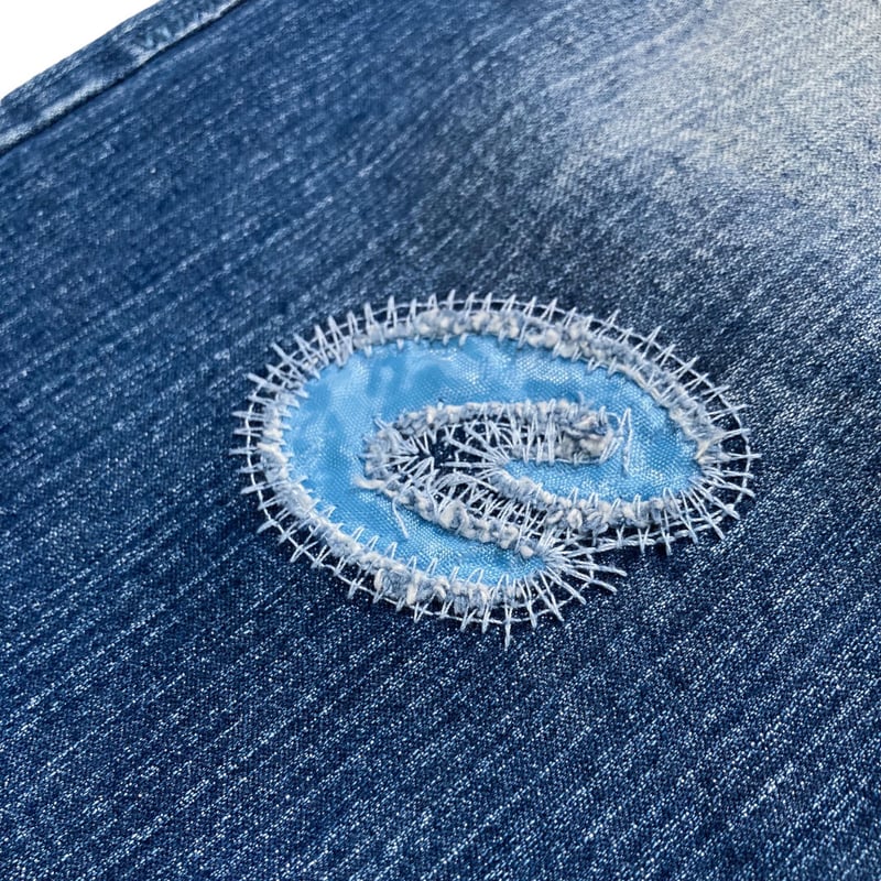 ENYCE エニーチェ デニム ワイド デザイン 刺繡ロゴ W42 ENYCE エニーチェ デニム ワイド デザイン 刺繡ロゴ W42 - メルカリ