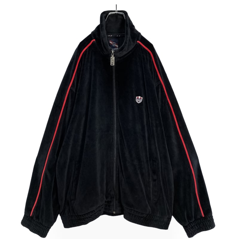 90-00s PHAT FARM zip-up fat piping velours jack