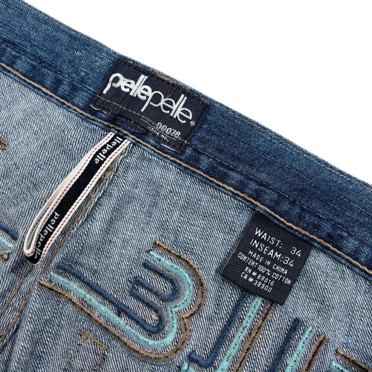 90-00s pelle pelle back embroidered design deni