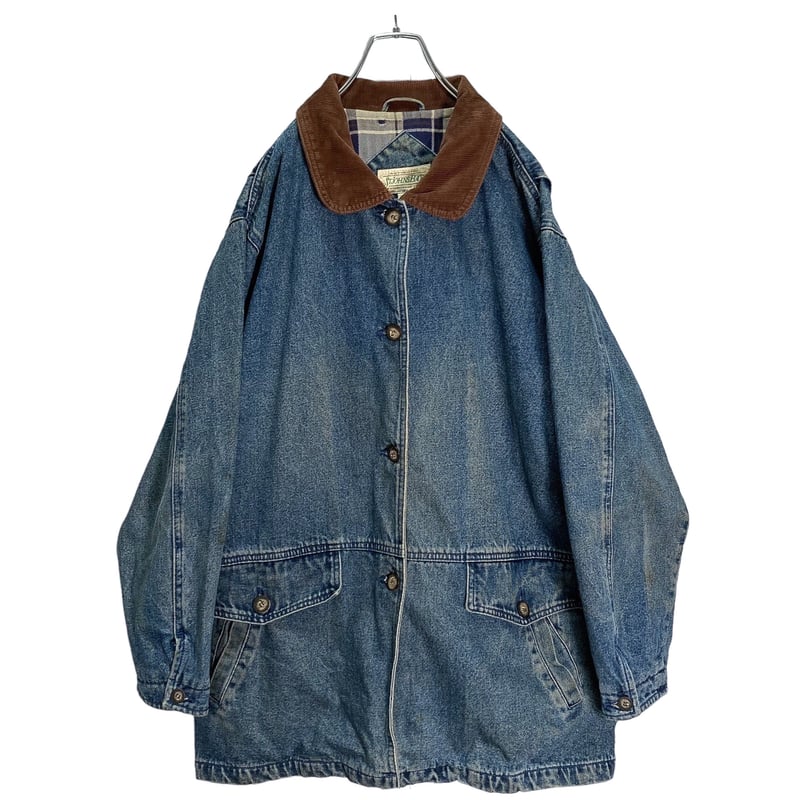 90s ST.JOHN'S BAY corduroy switching denim jack