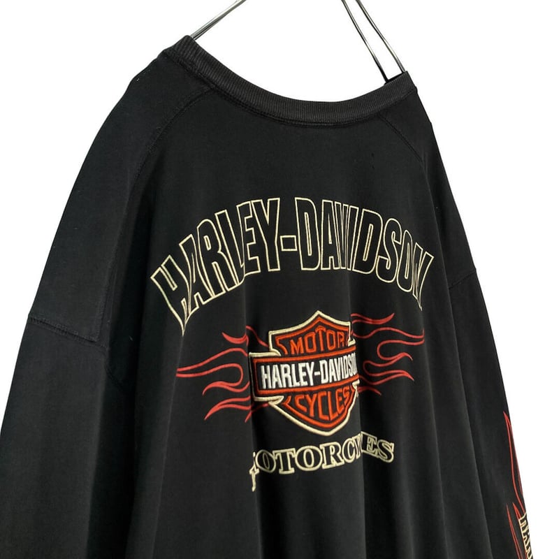 HARLEY-DAVIDSON 90s L/S embroidered T-SHIRT | 無無