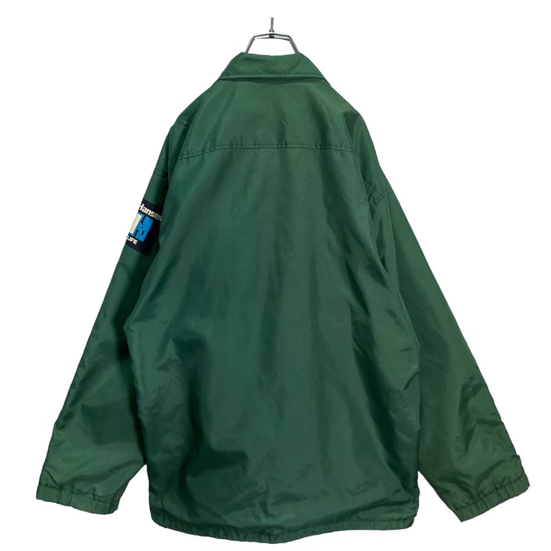 90s HELLY HANSEN コーチジャケット 90s ヘリーハンセン ナイロン コーチジャケット ビッグロゴ 刺繍