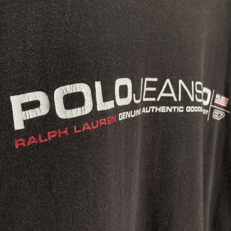 90s POLO JEANS CO. RL L/S sleeve print T-SHIRT