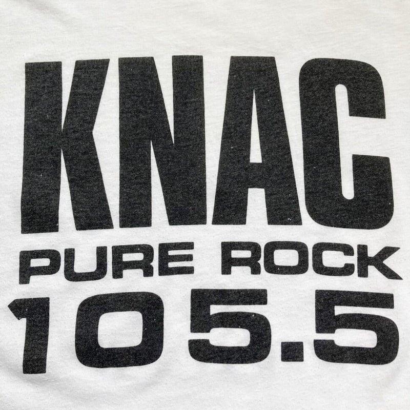 80s KNAC PURE ROCK 105.5 Print Tee | 無無 80s KNAC PURE ROCK 105.5 Print Tee | 無無