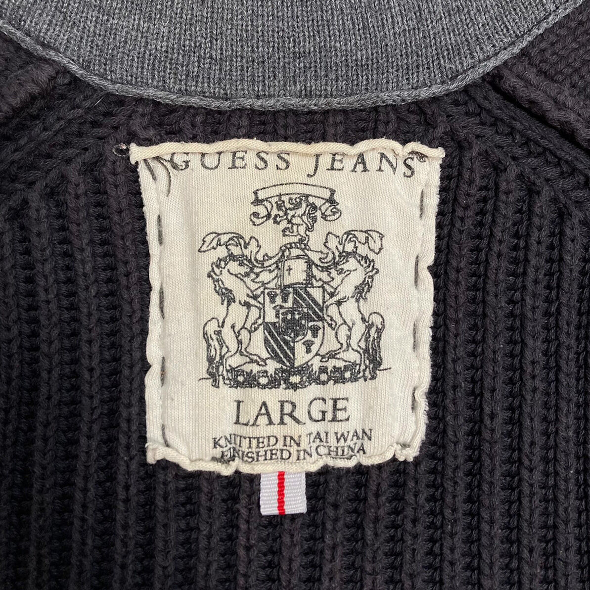90s GUESS JEANS zip-up drivers rib knit | 無無
