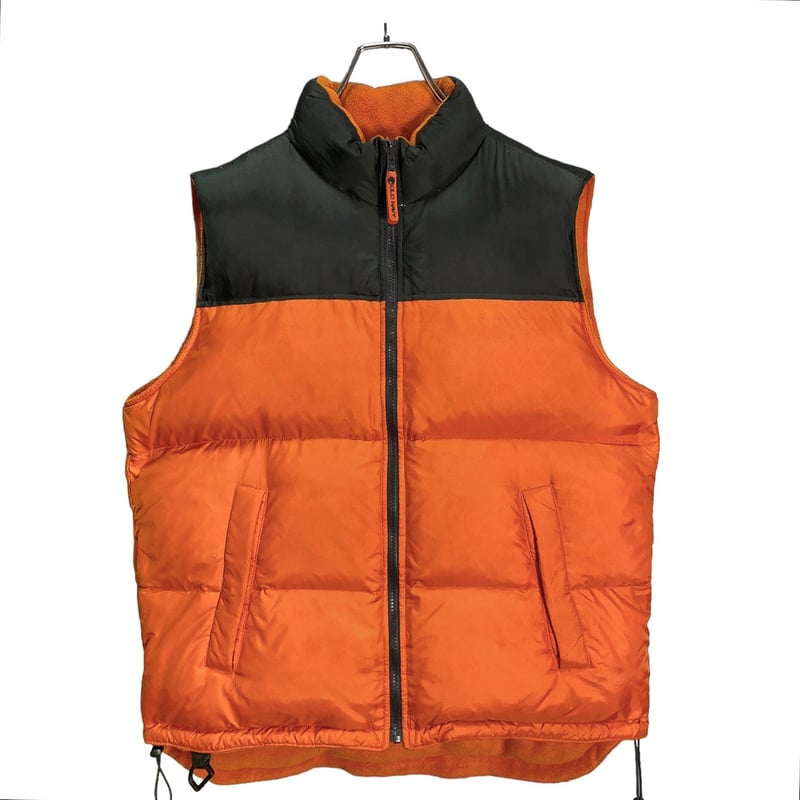 90-00s OLD NAVY bi-color reversible down vest | 無無