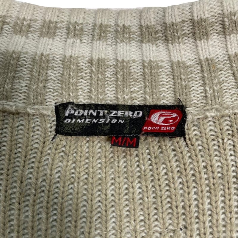 90s POINT ZERO bi-color drivers sweater | 無無