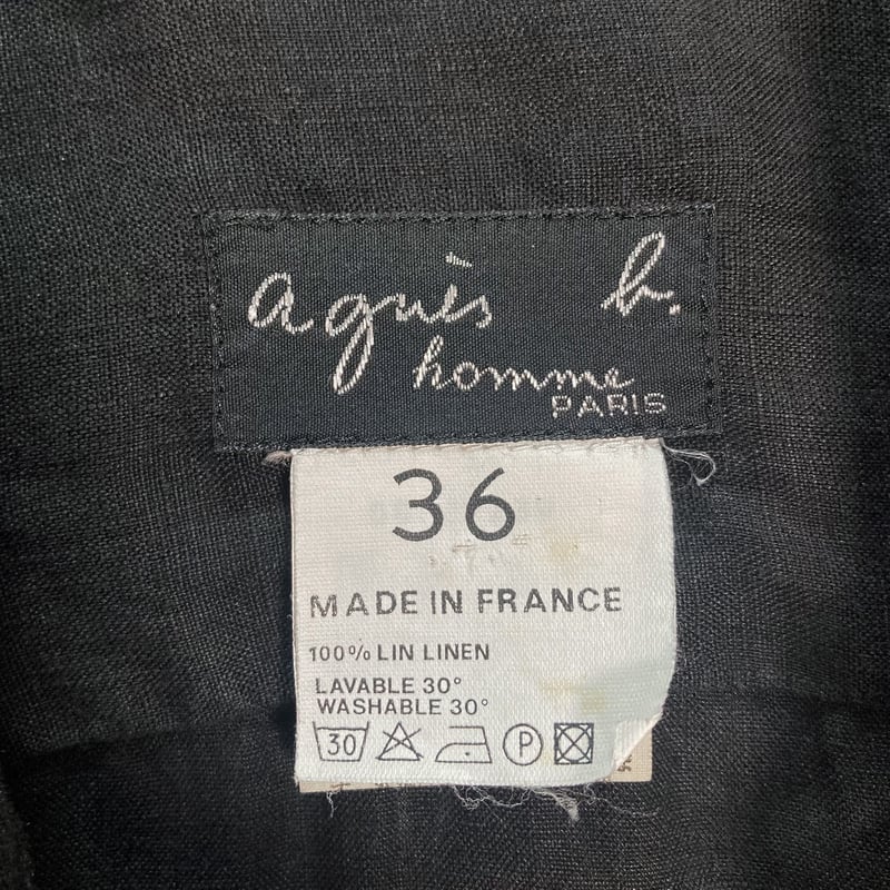 agnes b. homme S/S Black linen shirt | 無無
