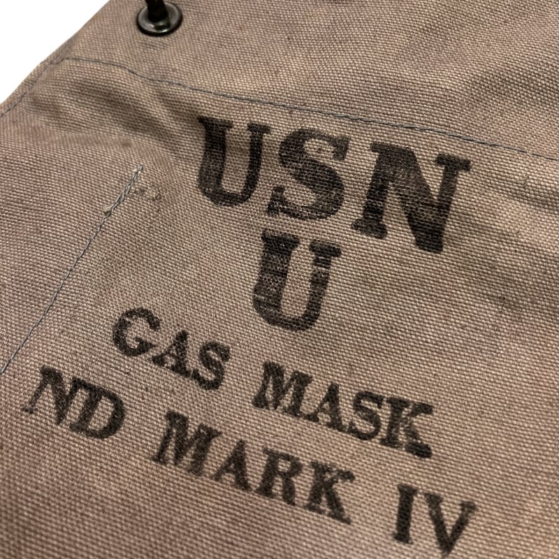 40s USN vintage GAS MASK BAG ND MARK Ⅳ | 無無