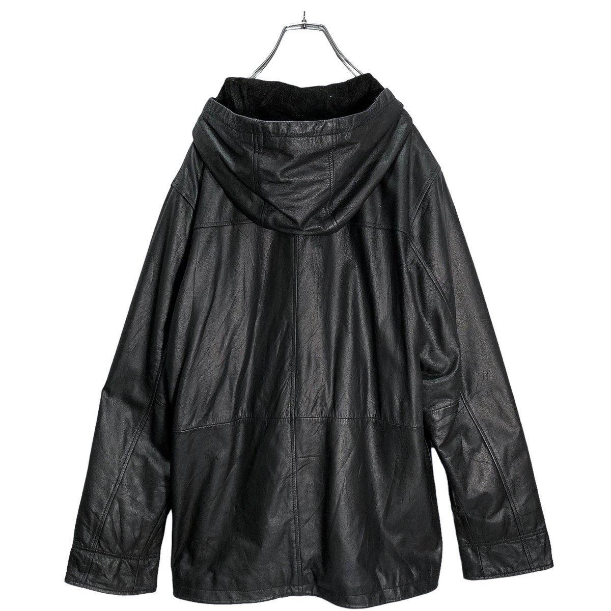 【90-00sヴィンテージ】C&A CANDA 本革レザージャケット ブラック fit=scale-down,w=1200
