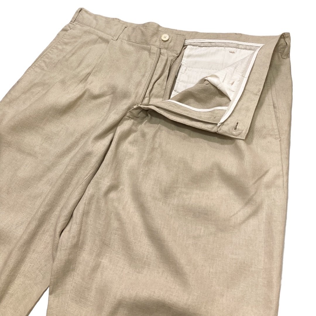 パンツ 80s 90s EURO linen 2-tuck trousers ivory orSlow TWO TUCK WIDE TROUSERS Ivory – unexpected store