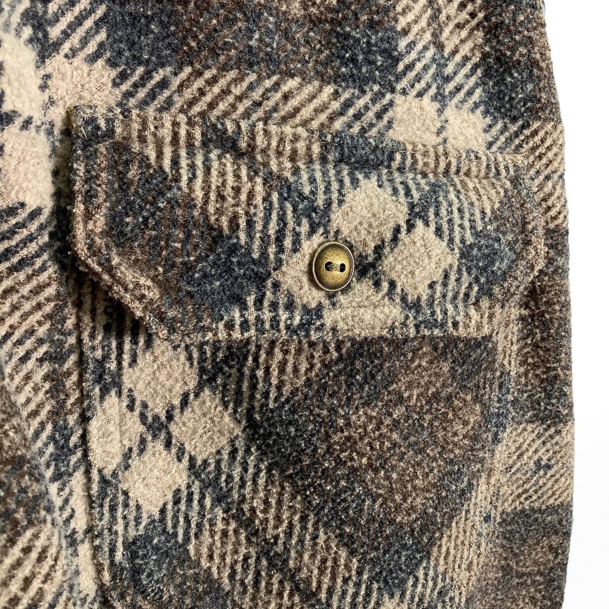 90s ST.JOHN'S BAY L/S half zip check nel shirt 90s ST.JOHN'S BAY L/S half zip check nel shirt