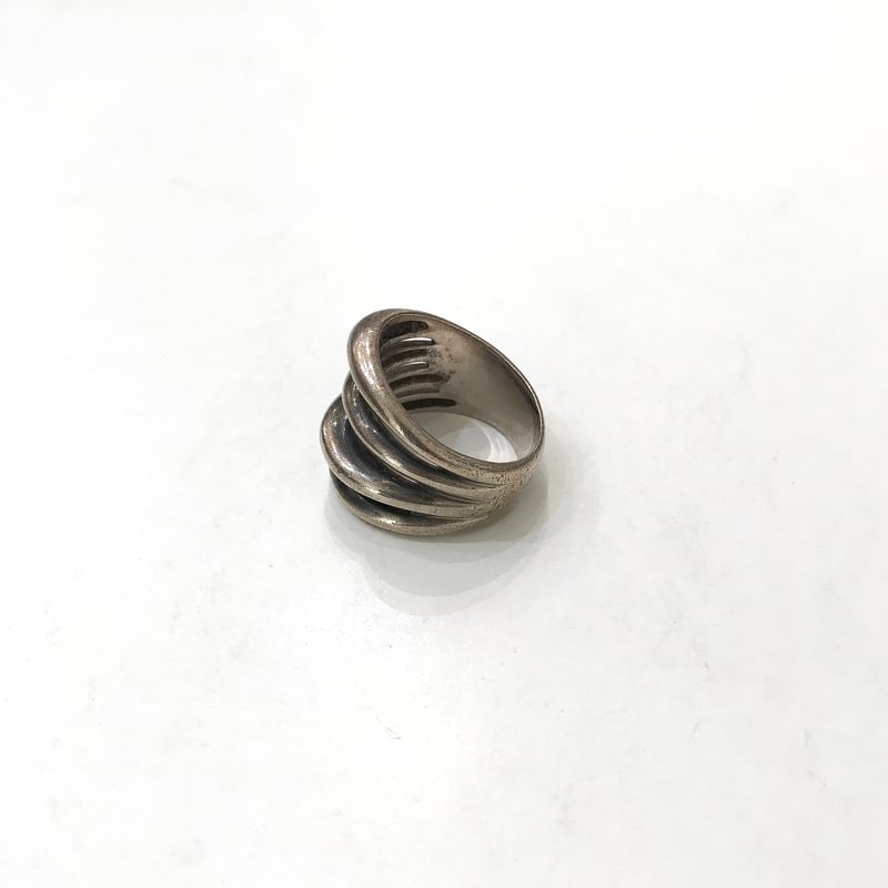 Vintage silver 925 spiral design ring | 無無