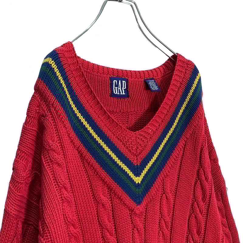 90s OLD GAP cotton tilden knit sweater | 無無