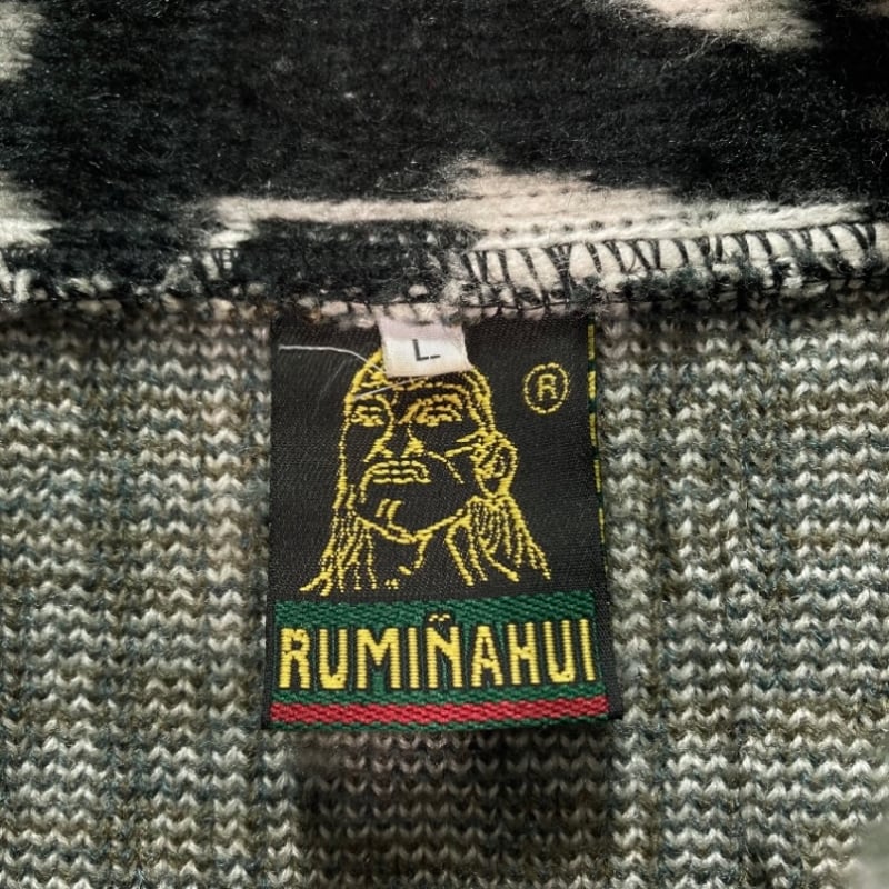 RUMINAHUI zip-up Ecuador woolknit jacket