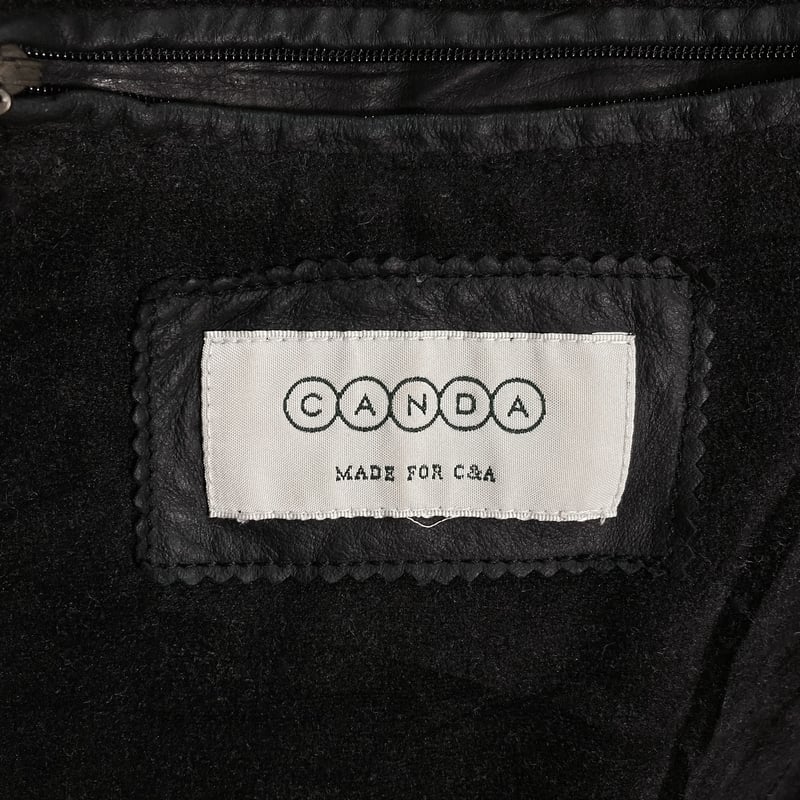 90-00s C&A CANDA zip-up real leather parka | 無無