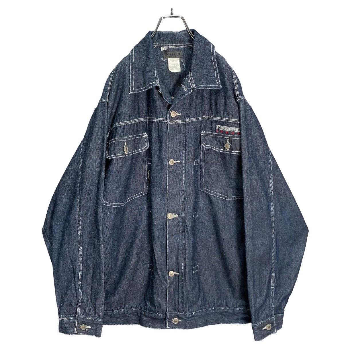 み*つ様 ICEBERG スエードジャンパー　90年代 90s ICEBERG jeans Bigsized design denim jacket