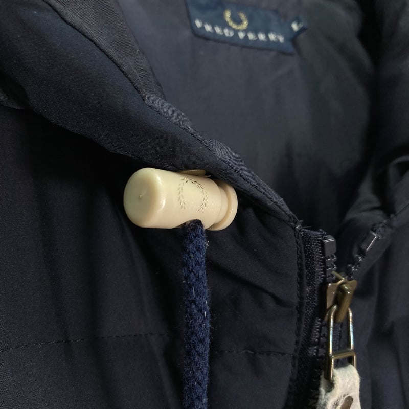 90s FRED PERRY hooded long down jacket | 無無