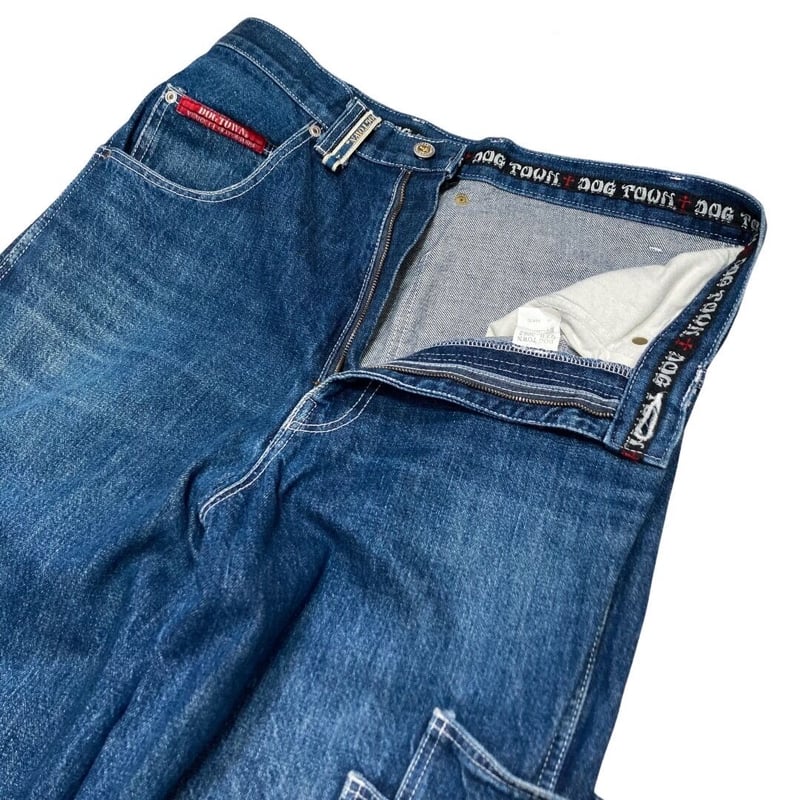 90-00s DOG TOWN design cargo denim buggy pants