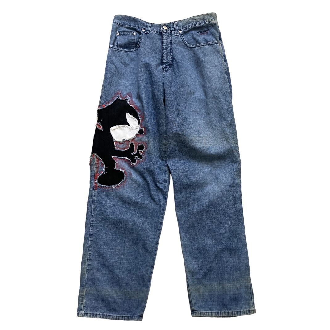 90s ICEBERG HISTORY ディズニー ワイド バギーデニムパンツ fit=scale-down,w=1200