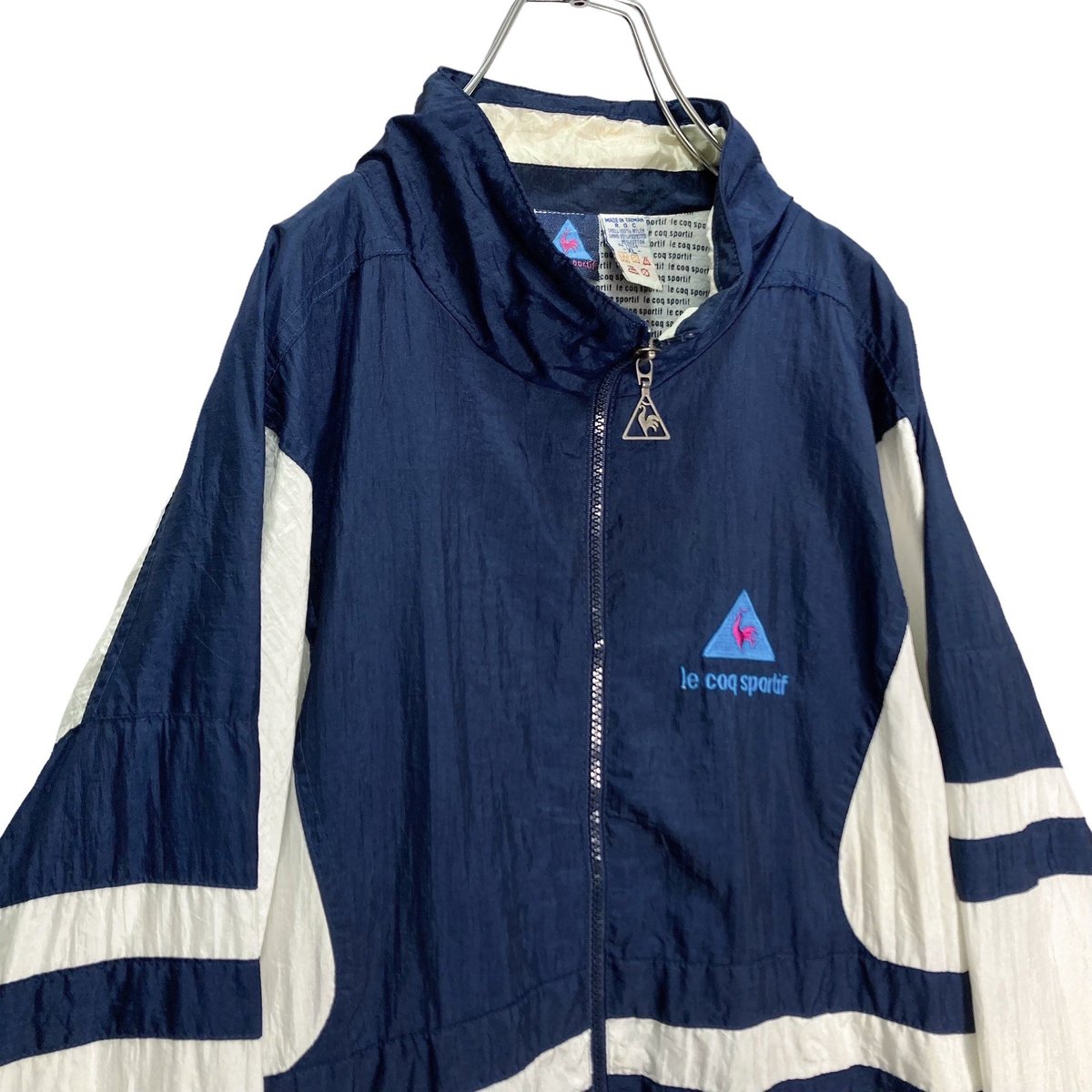 80-90s le coq sportif zip-up multicolored nylon
