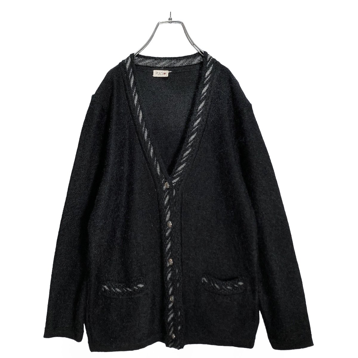 90s vintage mohair blend design knit cardigan | 無無