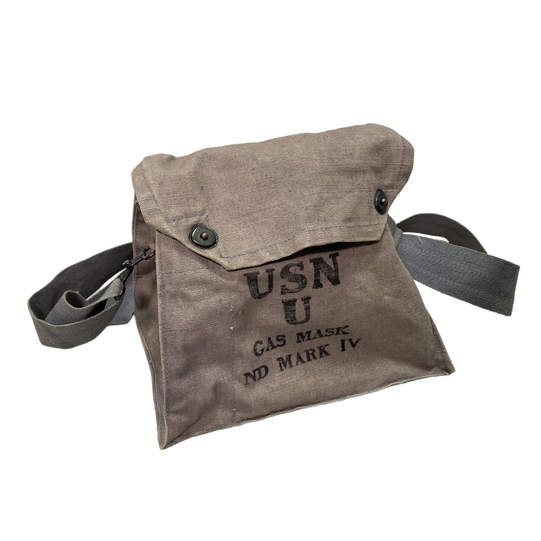 ヴィンテージ 1940年代　USN ガスマスクバッグ　MARK4 米軍実物 40s USN vintage GAS MASK BAG ND MARK Ⅳ | 無無