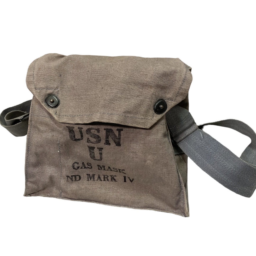40s USN vintage GAS MASK BAG ND MARK Ⅳ | 無無