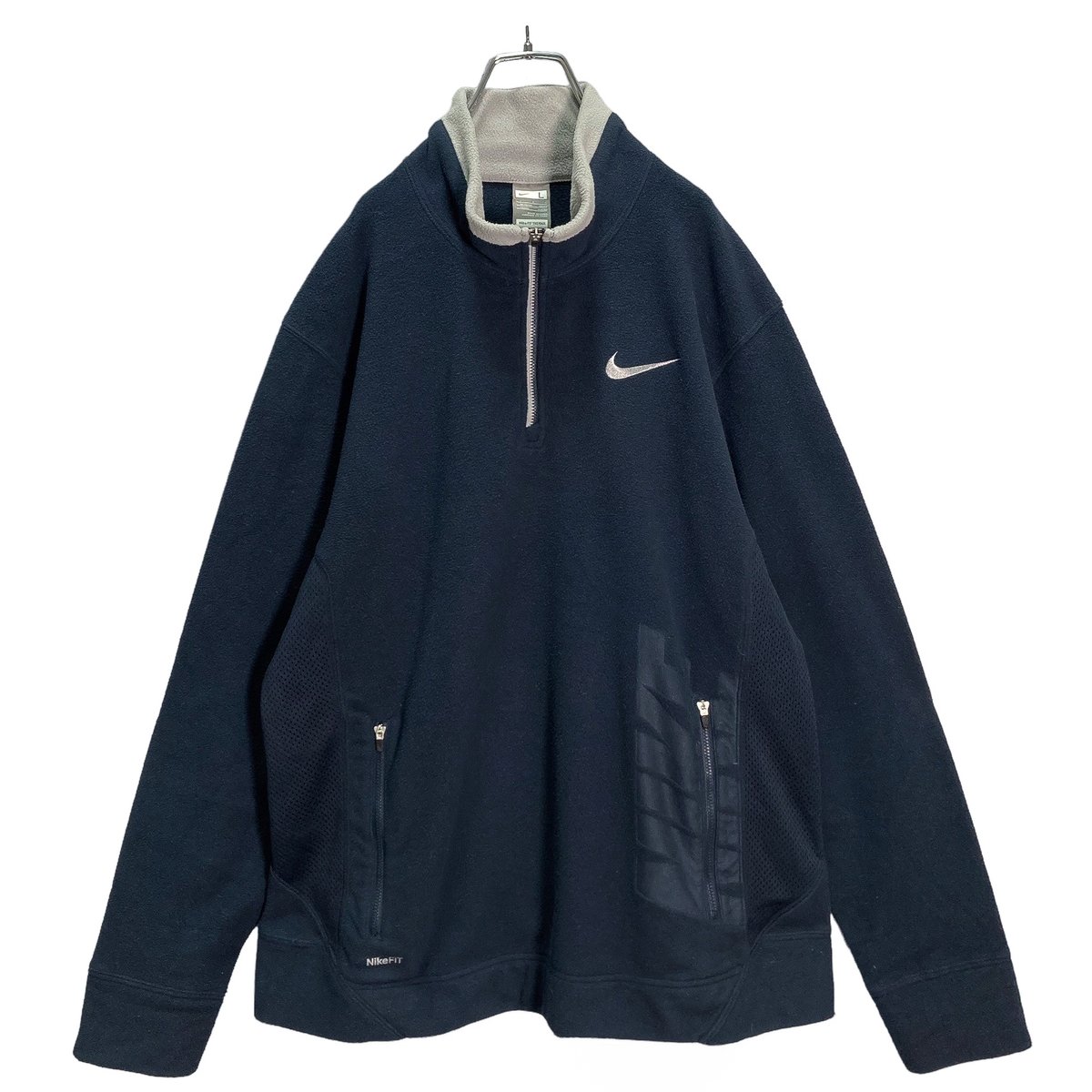 NIKE 00's half-zip logo design fleece pullover 