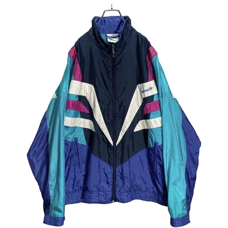 80s adidas zip-up multicolored nylon jacket | 無無 80s adidas zip-up multicolored nylon jacket | 無無